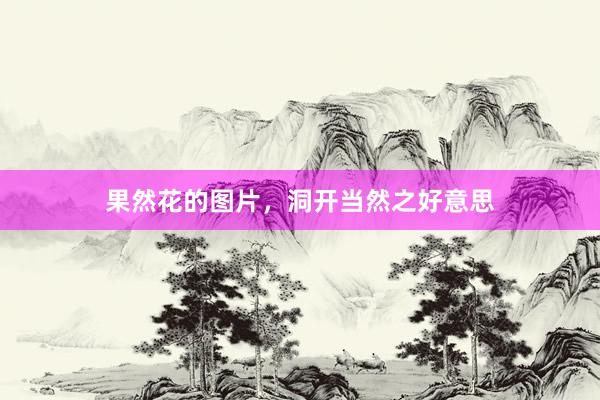果然花的图片，洞开当然之好意思